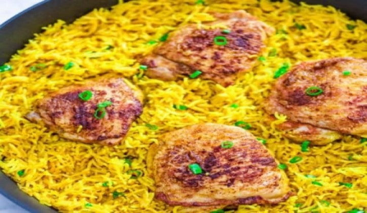 CHICKEN BREAST WITH YELLOW RICE (SAFFRON RICE) RECIPE – Tahoon