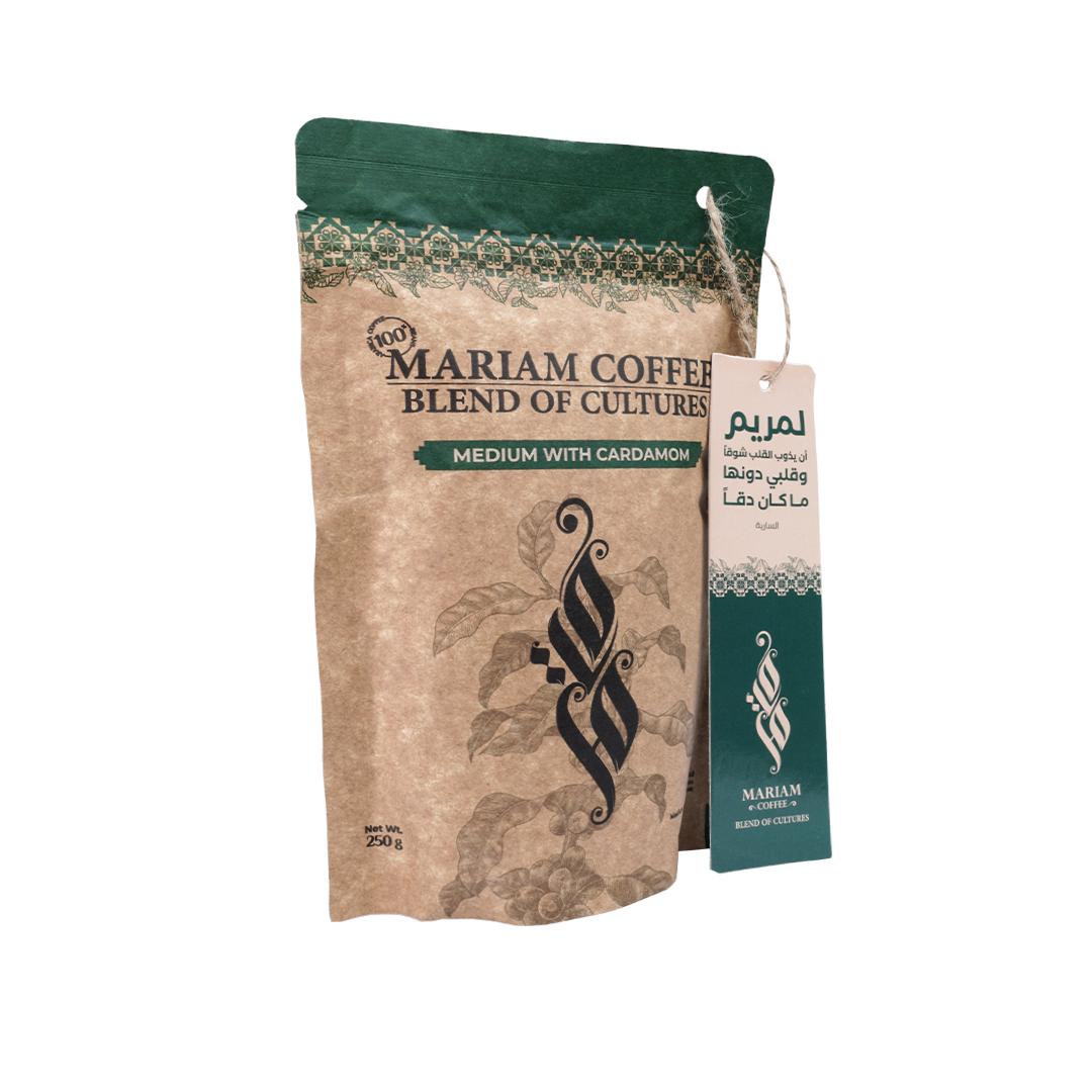 Medium Roasted Blend with Cardamom 3.53 oz. 100 g. 8.82 oz. 250 g