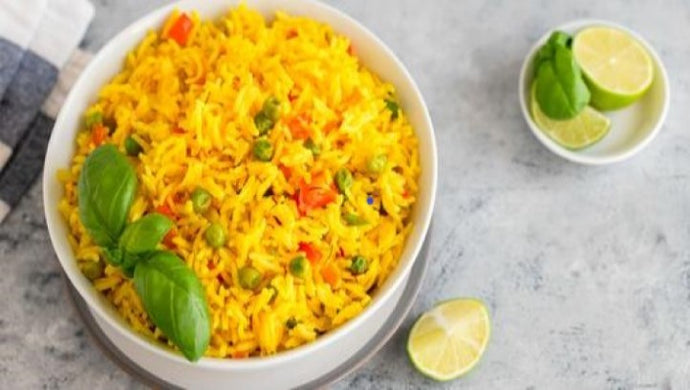 YELLOW RICE (SAFFRON RICE) WITH MIX VEGETABLES RECIPE